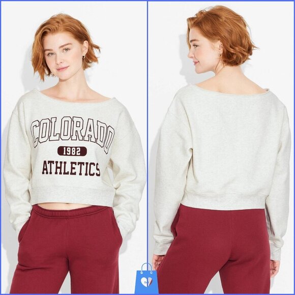 XXS - Womens Colorado Athletics Graphic Sweatshirt - Wild Fable - Heather Gray - Picture 1 of 4